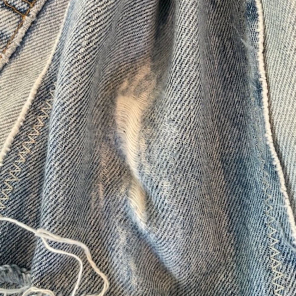 MAGNOLIA PEARL Original OOAK LEVI’S 501 Jeans Patched Drop Crotch Distressed - Picture 8 of 13